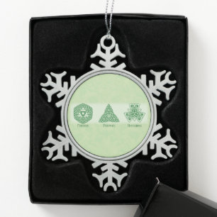 Irländische religiöse Freunde Gebete und Segnungen Schneeflocken Zinn-Ornament