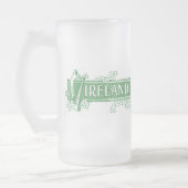 Irlandmattierte GlasTasse Mattglas Bierglas (Links)