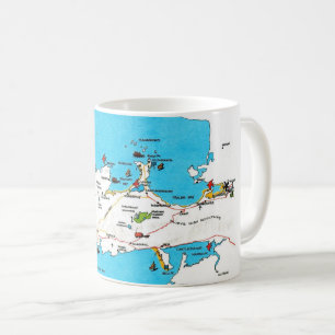 Irlands Dingle-Halbinsel Vintage-Karte Kaffeetasse