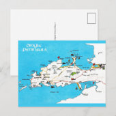 Irlands Dingle-Halbinsel Vintage-Karte Postkarte (Vorne/Hinten)