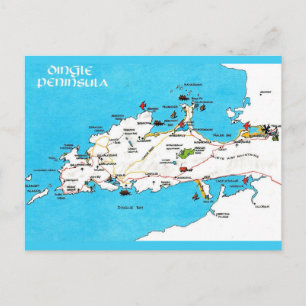 Irlands Dingle-Halbinsel Vintage-Karte Postkarte