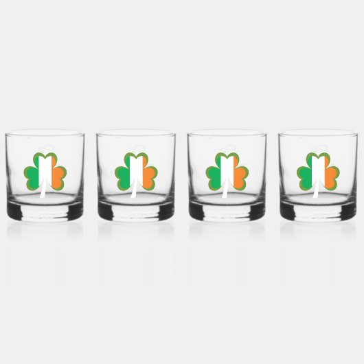 Irlands Flagge füllen Whiskyglas (Hinten)
