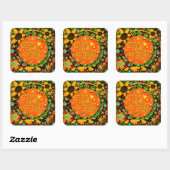 Irlands Glaubenstreich Quadratischer Aufkleber (Blatt)