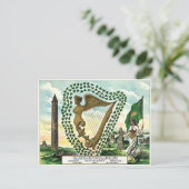 Irlands historische Embleme Postkarte (Stehend Vorderseite)