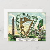 Irlands historische Embleme Postkarte (Vorne/Hinten)
