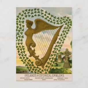 Irlands historische Embleme Postkarte
