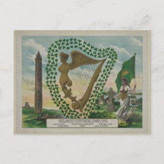 Irlands historische Embleme Postkarte