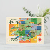 Irlands Kerry & Cork Karte 5x7 große Postkarte (Stehend Vorderseite)