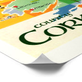 Irlands Kerry & Cork Karte drucken Poster (Ecke)