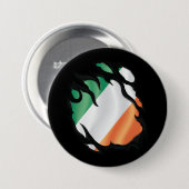 Irlands Rippfahne Button (Vorne & Hinten)