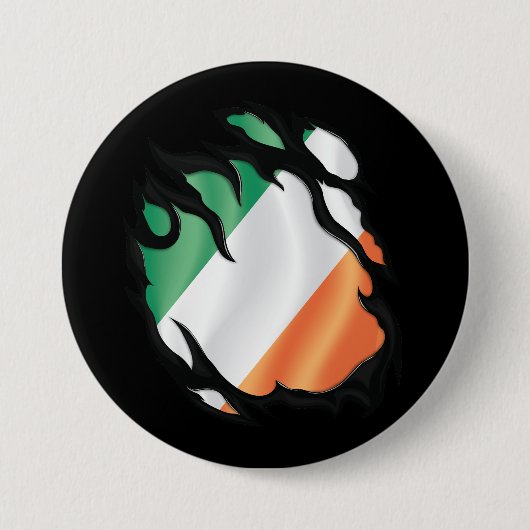 Irlands Rippfahne Button (Vorderseite)