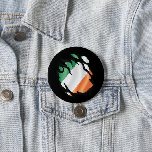 Irlands Rippfahne Button (Beispiel)