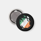 Irlands Rippfahne Magnet (Vorderseite/Rückseite)