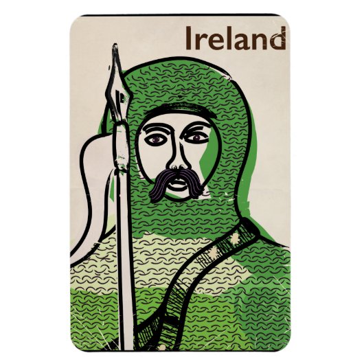 Irlands Ritter Vintage Reiseplakat Magnet (Vertikal)