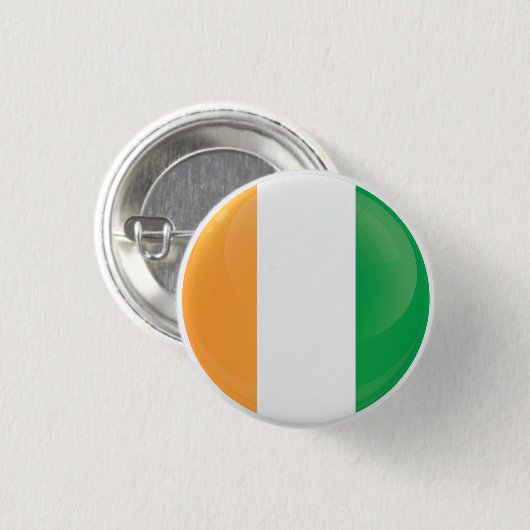 Irlands Round-Icon-Flagge Button (Vorne & Hinten)