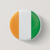 Irlands Round-Icon-Flagge Button (Vorderseite)