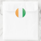 Irlands Round-Icon-Flagge Runder Aufkleber (Tasche)