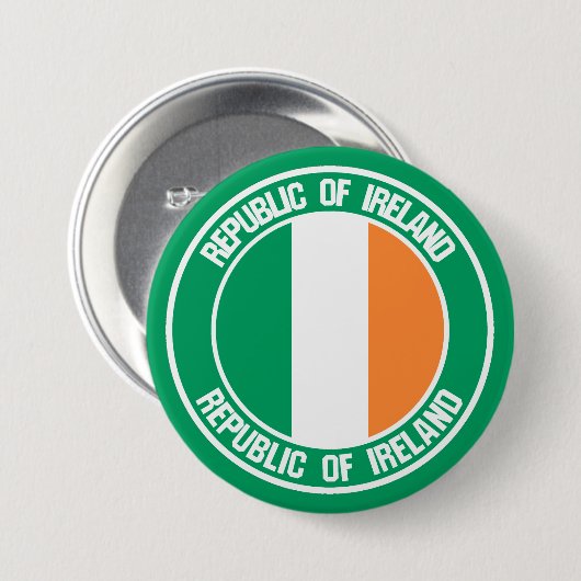 Irlands RundEmblem Button (Vorne & Hinten)
