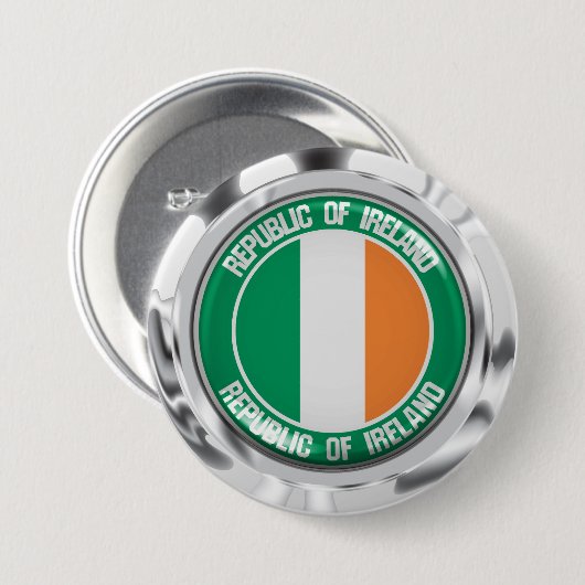 Irlands RundEmblem Button (Vorne & Hinten)