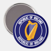 Irlands RundEmblem Magnet (Vorderseite/Rückseite)