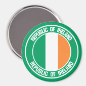 Irlands RundEmblem Magnet (Vorderseite/Rückseite)