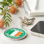 Irlands RundEmblem Schlüsselanhänger (Seite)