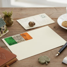 Irlands Rustikale Flaggen-Rücksendeadressen-Aufkle