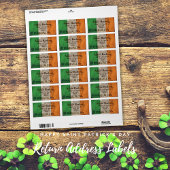 Irlands Rustikale Flaggen-Rücksendeadressen-Aufkle Adressaufkleber