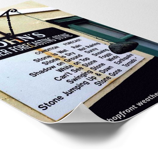 Irlands Schaufenster, Wettervorhersage Poster (Ecke)