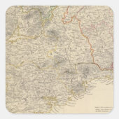 Irlandsüdblatt Quadratischer Aufkleber (Vorderseite)