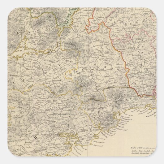 Irlandsüdblatt Quadratischer Aufkleber (Vorderseite)