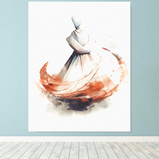 Irling Dervish Illustration Leinwanddruck (Insitu (Holzboden))