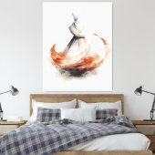 Irling Dervish Illustration Leinwanddruck (Insitu (Schlafzimmer))