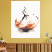 Irling Dervish Illustration Leinwanddruck (Insitu (Wohnzimmer))