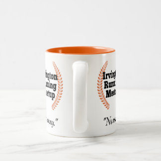 IRM-Slogan-Tasse Zweifarbige Tasse