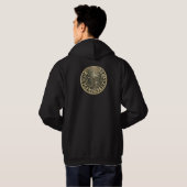 Irminsul mit Futhark Hoodie (Schwarz voll)