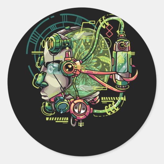 IRobot Go Green Runder Aufkleber (Vorderseite)