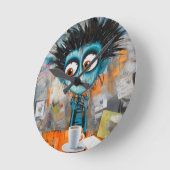 Irodovix Inkwell Morgengrauen Runde Wanduhr (Winkel)