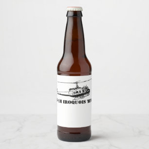 Irokese-Hubschrauber des Bier-UH-1H Bierflaschenetikett