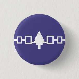 Irokeseconfederacy-Flagge Button