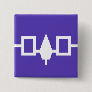 Irokeseconfederacy-Flagge Button