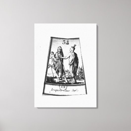 Irokesen-Amerikanische Ureinwohner Leinwanddruck (Vorderseite)