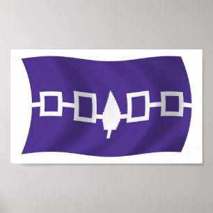 Irokesen-Konföderation Flagge Poster Druck