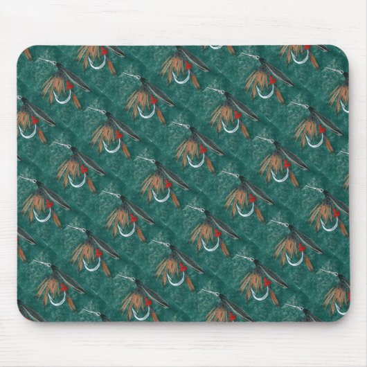 "Iron Blue Dun Tiled" Trout Fly Mousepad (Vorne)