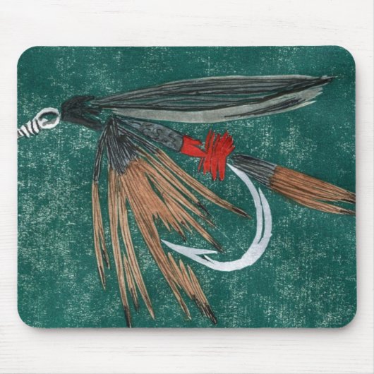 "Iron Blue Dun" Trout Fly Mousepad (Vorne)