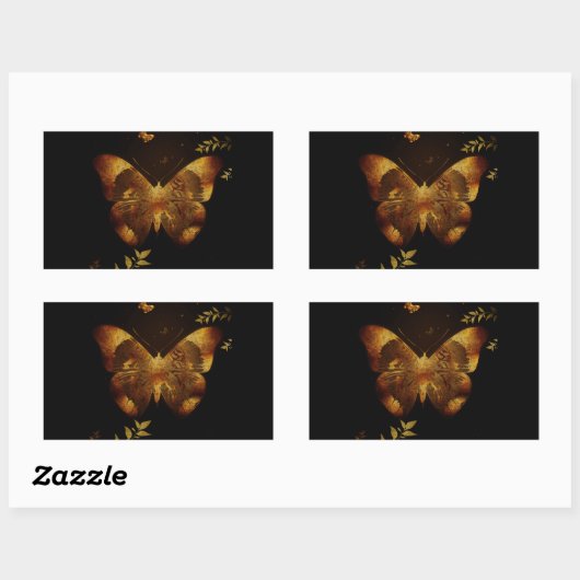 Iron Butterfly Rechteckiger Aufkleber (Blatt)