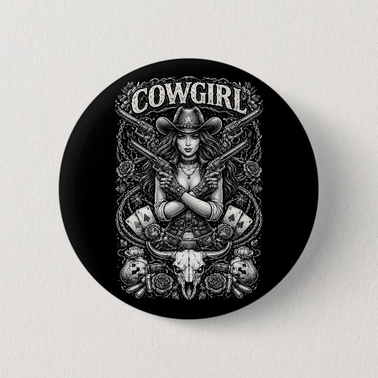 Iron Cowgirl Button (Vorderseite)