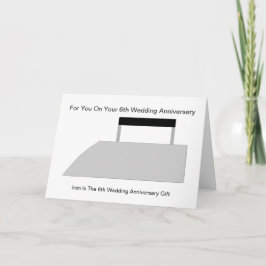 Iron Design Personalisiert 6. Hochzeitstag Karte