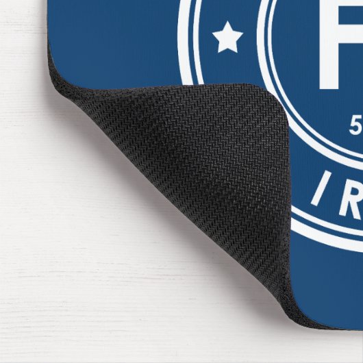 Iron Element Blue Mouse Pad Mousepad (Ecke)