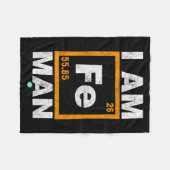 Iron (fe) Man Funny Periodic Elemen Gift  Fleecedecke (Vorderseite (Horizontal))